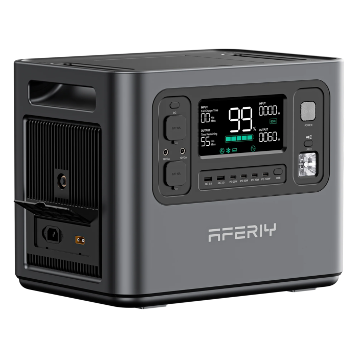 Pārvietojama uzlādes stacija AFERIY 800W-3600W LiFePO4 LFP akumulators