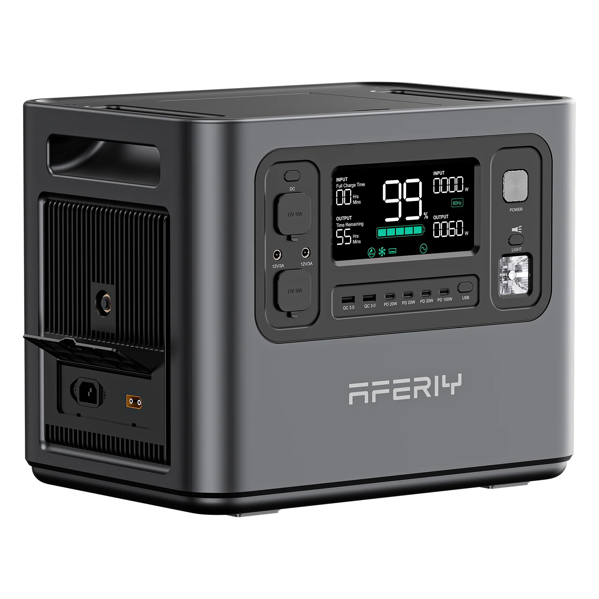 Pārvietojama uzlādes stacija AFERIY 800W-3600W LiFePO4 LFP akumulators - Image 3