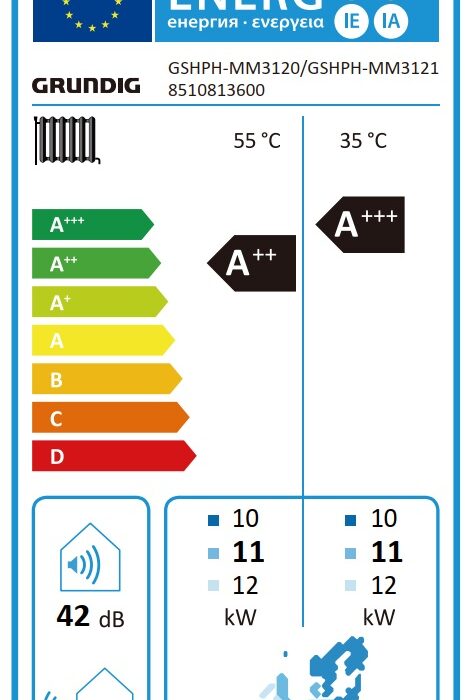 Beko-Grundig GHPH-MM12 siltumsūkņis 12kW Monoblock (R32), 380V / 3 faze