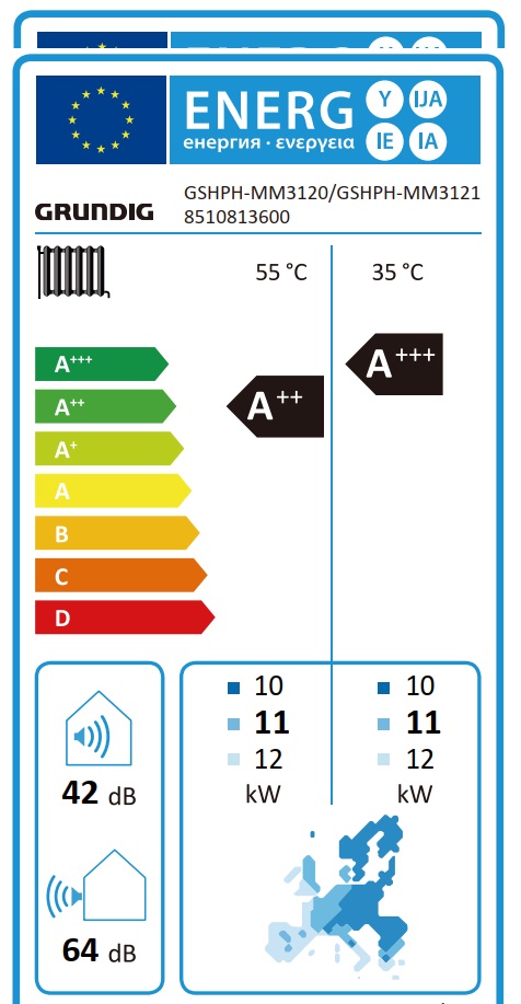 Beko-Grundig GHPH-MM12 siltumsūkņis 12kW Monoblock (R32), 380V / 3 faze - Image 3