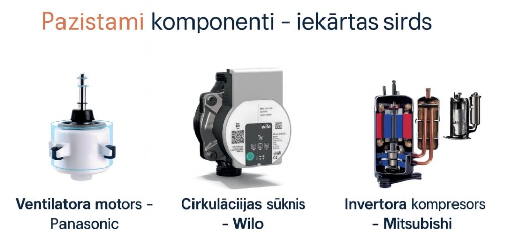 Gründig siltumsūknis interjerā