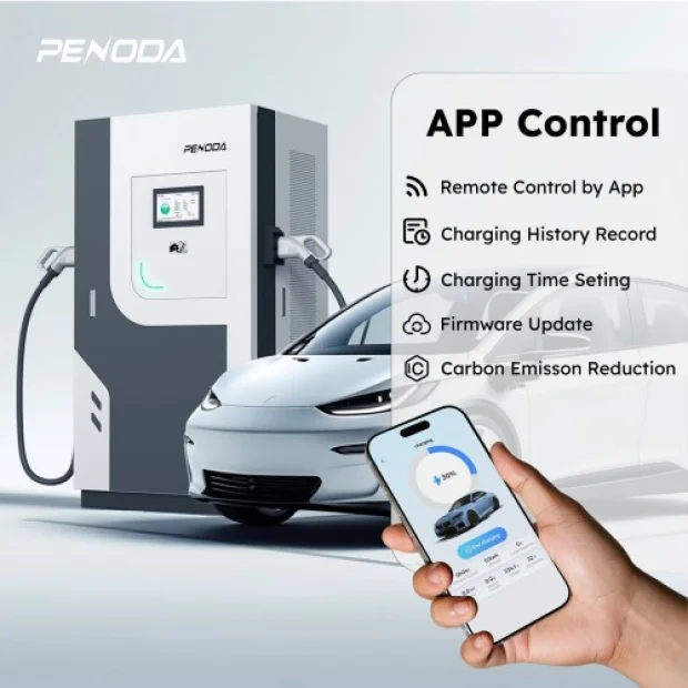 Penoda EV uzlādes stacija PDB (60 kW / 80 kW) – brīvi stāvoša DC ātrā uzlāde