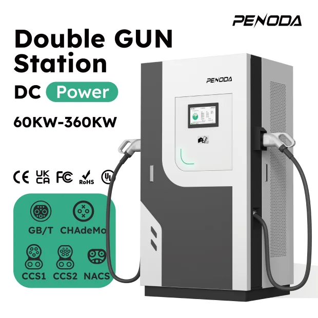Penoda EV uzlādes stacija PDB (60 kW / 80 kW) – brīvi stāvoša DC ātrā uzlāde